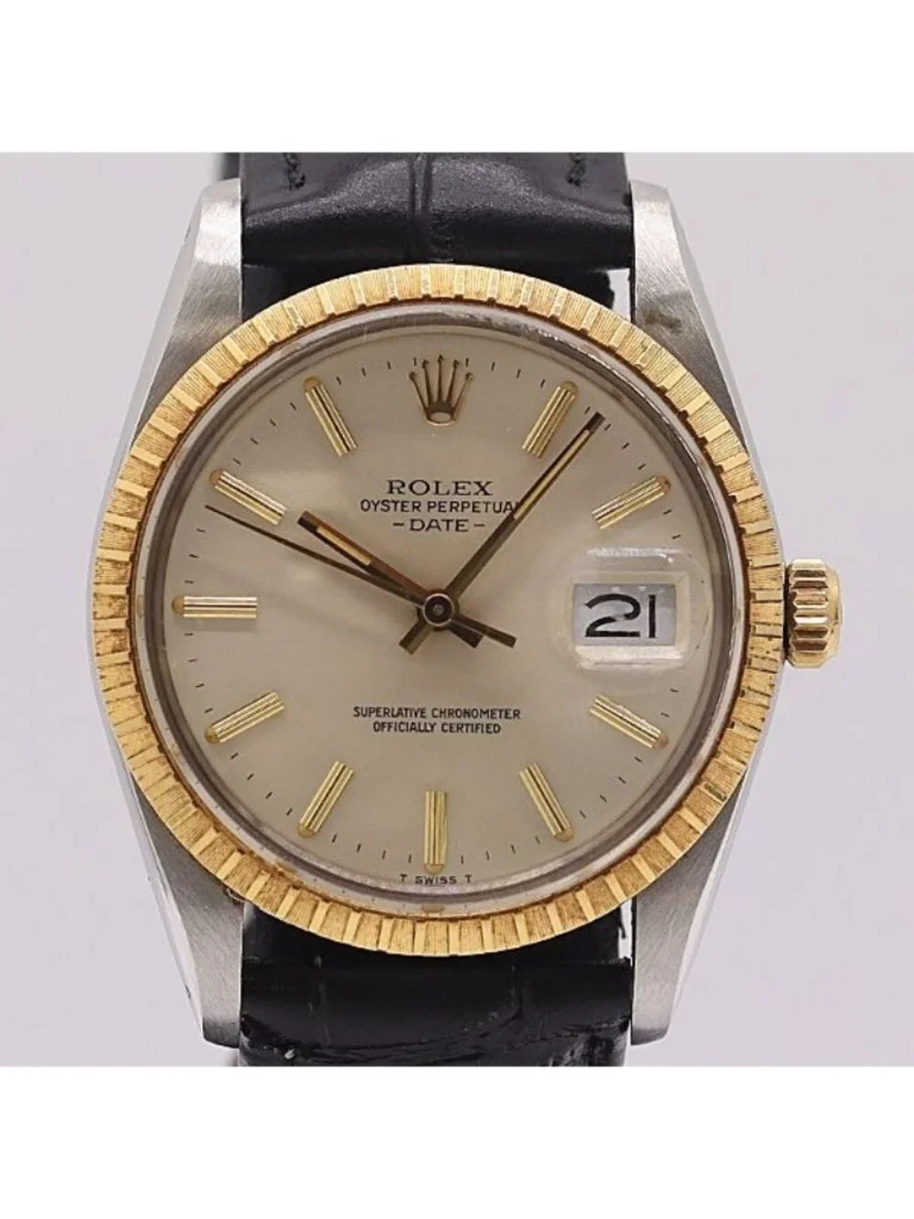 Rolex Oyster Perpetual Date Automatic Champagne Dial Watch